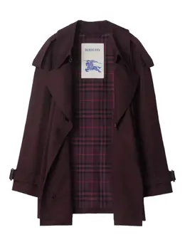 Burberry: Бордовый плащ 