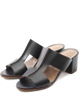 Hermès Pre-Owned: Чёрные сандалии 