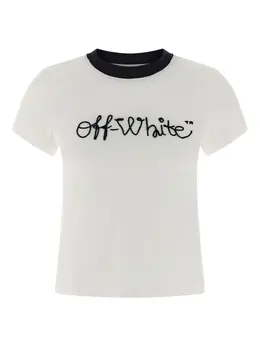 Off-White: Белая футболка 