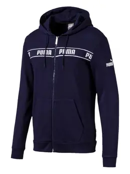 PUMA: Голубая толстовка  Amplified