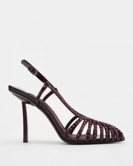 Le Silla: Бордовые босоножки 