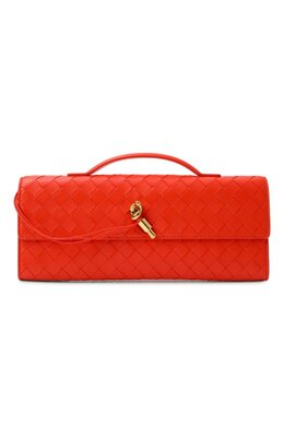 Bottega Veneta: Красный клатч 