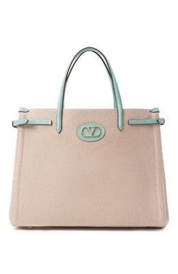 Valentino: Бежевая сумка 