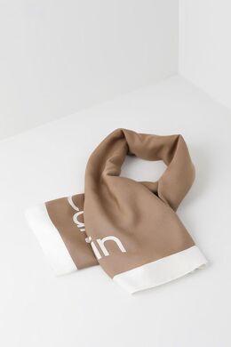 Calvin Klein: Бежевый шарф 