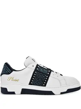 Philipp Plein: Белые кроссовки  Crystal
