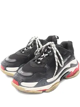 Balenciaga: Чёрные кроссовки  Triple S