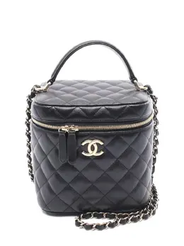 CHANEL Pre-Owned: Чёрная сумка-шоппер 