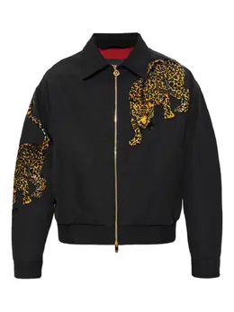 Versace: Куртка с животным принтом 