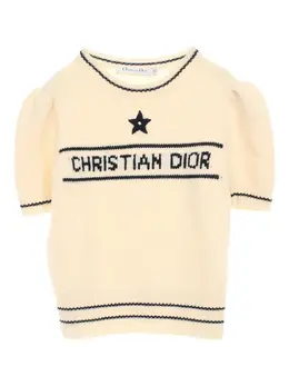 Christian Dior Pre-Owned: Свитер с рукавами-фонариками 