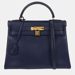 Hermes: Голубая сумка  Kelly 32