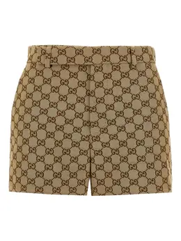 Gucci: Бежевые шорты  GG