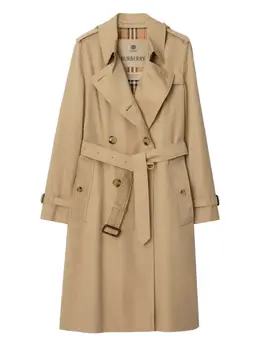 Burberry: Двубортный плащ 