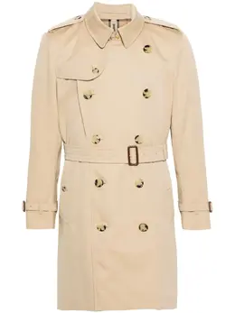 Burberry: Двубортный плащ 