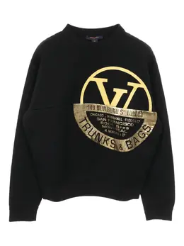 Louis Vuitton Pre-Owned: Чёрный свитшот 