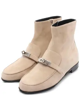 Hermès Pre-Owned: Бежевые ботинки 
