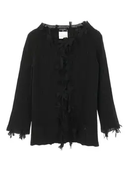 CHANEL Pre-Owned: Чёрный кардиган 