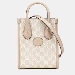 Gucci: Бежевая сумка  Interlocking G