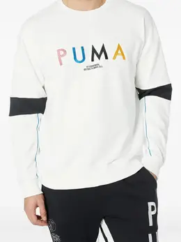 PUMA: Белый свитшот 