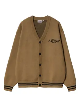 Carhartt WIP: Коричневый кардиган 
