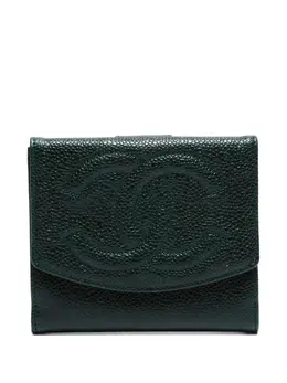 CHANEL Pre-Owned: Зелёный кошелёк 