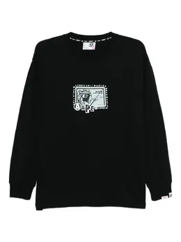 AAPE BY *A BATHING APE®: Чёрная футболка 