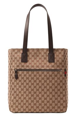 Gucci: Бежевая сумка  GG