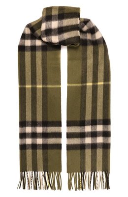 Burberry: Шарф цвета хаки 