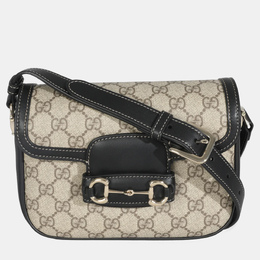 Gucci: Чёрная сумка  Horsebit 1955