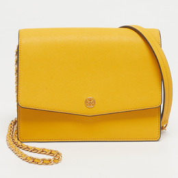 Tory Burch: Жёлтая сумка  Robinson