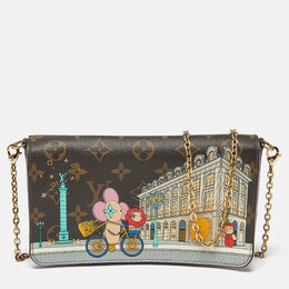 Louis Vuitton: Коричневая сумка  Pochette