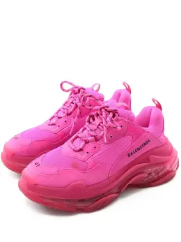 Balenciaga: Розовые кроссовки  Triple S