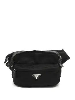 Prada Pre-Owned: Чёрная поясная сумка 