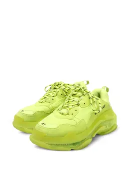 Balenciaga: Жёлтые кроссовки  Triple S