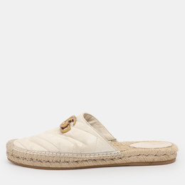 Gucci: Белые мокасины  GG Marmont