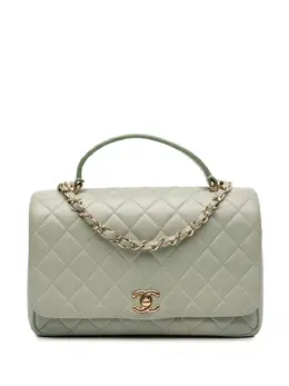CHANEL Pre-Owned: Зелёная сумка 