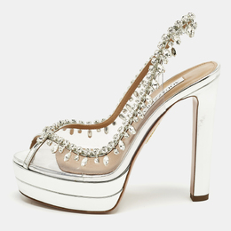 Aquazzura: Серебристые туфли  Temptation