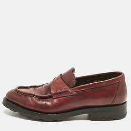 Santoni: Бордовые мокасины 