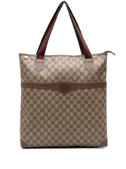 Gucci Pre-Owned: Коричневая сумка-шоппер 