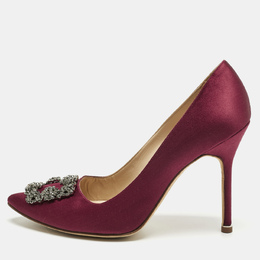 Manolo Blahnik: Бордовые туфли  Hangisi