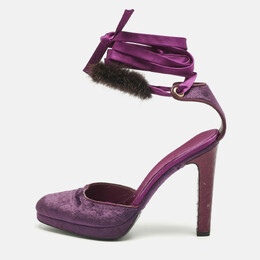 Gucci: Фиолетовые сандалии 