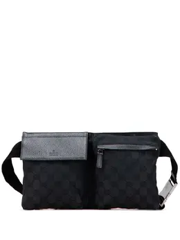 Gucci Pre-Owned: Чёрная поясная сумка 