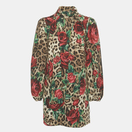 Dolce & Gabbana: Коричневое платье  Rose