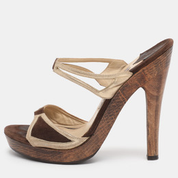 Jimmy Choo: Коричневые сандалии 