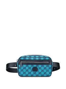 Gucci Pre-Owned: Голубая поясная сумка 