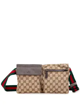 Gucci Pre-Owned: Коричневая поясная сумка 