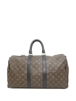 Louis Vuitton Pre-Owned: Чёрная дорожная сумка 