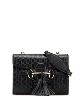 Gucci Pre-Owned: Чёрная сумка через плечо 