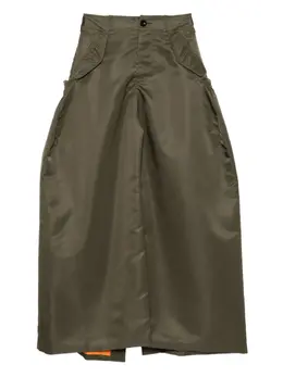 sacai: Юбка цвета хаки 