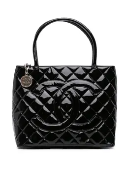 CHANEL Pre-Owned: Чёрная сумка-шоппер 