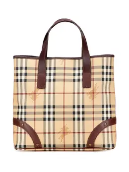 Burberry Pre-Owned: Коричневая сумка-шоппер 